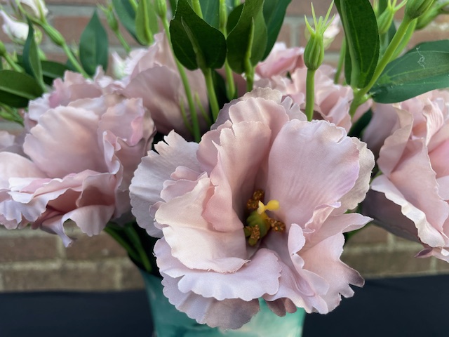 Kunstbloemen lisianthus met knop hoogte 47 cm