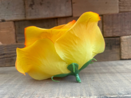 Kunstbloemen Franse rozen oranje, diameter 12 cm
