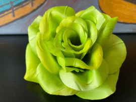 Kunstbloemen rozen groen, diameter 13 cm