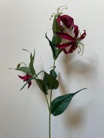 Kunstbloem/kunsttak Gloriosa rood, hoogte 77 cm