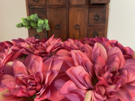 Boeket kunstbloemen dahlia's 22 cm diversen kleuren