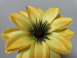 Kunstbloemen dahlia geel, diameter 12 cm
