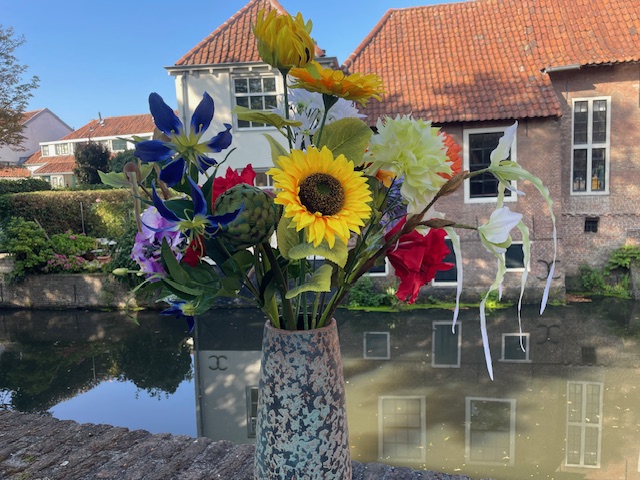 Kunstbloemen boeket "Kamperbinnenpoort" mix plukboeket