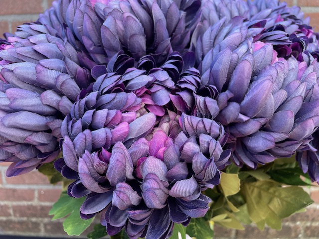 Kunstbloemen Chrysant paars hoogte 70 cm diameter 15 cm
