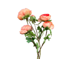 Kunstbloem Rood / Roze Ranonkel op steel 62 cm