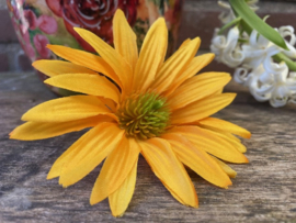 Kunstbloemen, zonnehoed geel, diameter 12 cm