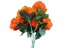 Boeket met 5 losse steeltjes met blad hoogte 28 cm