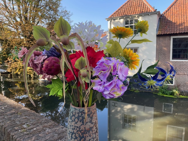 Kunstbloemen boeket "Kamperbinnenpoort" mix plukboeket