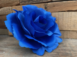Koningsblauwe rozen, diameter 11 cm kunstbloemen zonder steel