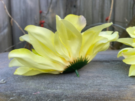 Kunstbloemen dahlia geel, diameter 15 cm