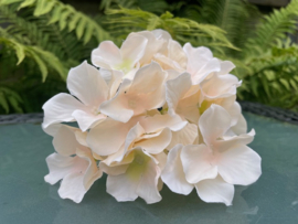 Kunstbloemen hortensia zalm roze diameter 14 cm