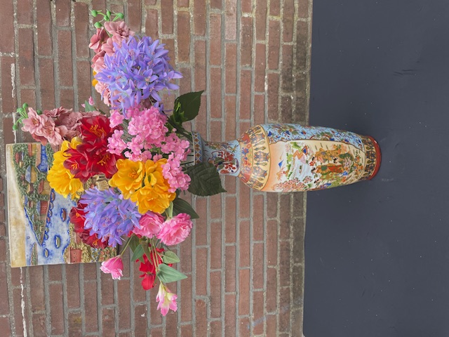 Kunstbloemen plukboeket groot