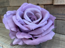 Kunstbloemen roos purple gray diameter 11 cm