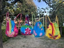 Kinder Handdoek & Rugzak – 2-in-1 Gele Vlinder