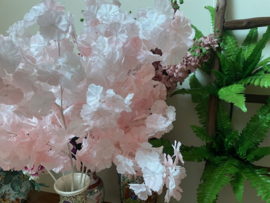 Kunstbloemen bloesem takken licht roze hoogte 96 cm