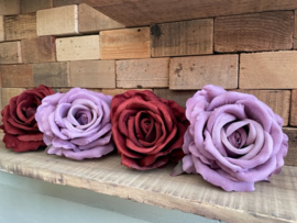 Kunstbloemen roos purple gray diameter 11 cm