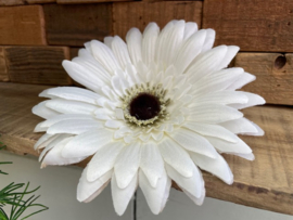 Kunstbloemen gerbera gebroken wit 14 cm