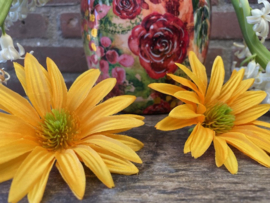 Kunstbloemen, zonnehoed geel, diameter 12 cm