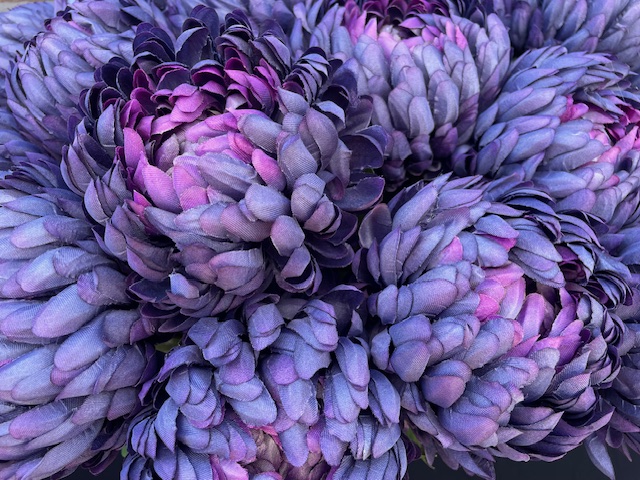 Kunstbloemen Chrysant paars hoogte 70 cm diameter 15 cm