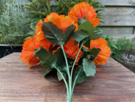 Boeket met 5 losse steeltjes met blad hoogte 28 cm