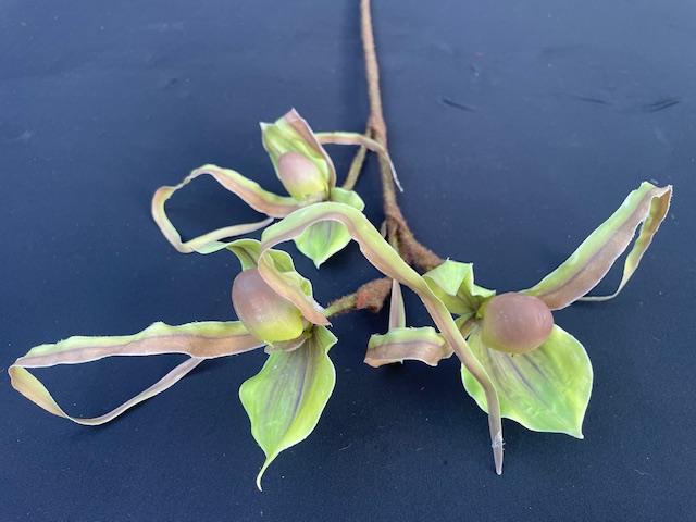Kunstbloemen orchidee cypripedium hoogte 80 cm