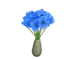 Kunstbloem Blauwe Gerbera op steel 50 cm