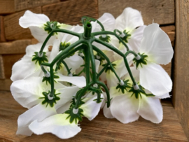 Kunstbloemen zonder steel, hortensia wit diameter 15 cm