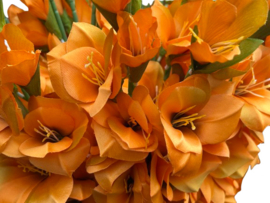 Kunstbloem oranje gladiool 75 cm