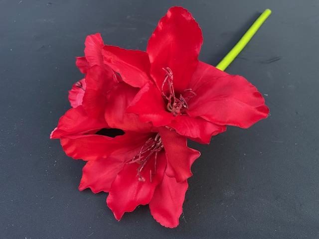 Kunstbloemen amaryllis rood hoogte 64 cm