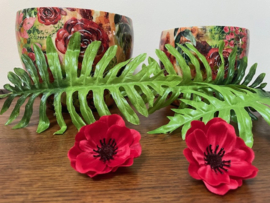 Kunstbloemen anemoon rood diameter 6 cm