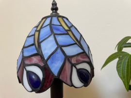 Tiffany lamp, tafellamp 30x15 cm pauwveren lamp