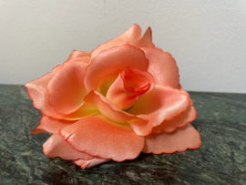 Kunstbloemen oranje rozen, diameter 10 cm