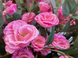 Kunstbloemen lisianthus roze hoogte 65 cm