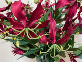 Kunstbloem/kunsttak Gloriosa rood, hoogte 77 cm