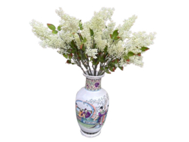 Kunsttak Sering wit in knop - Kunstbloem op steel 60 cm