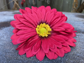 Kunstbloemen gerbera rood, diameter 12 cm