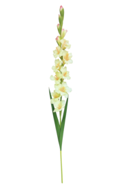 Kunstbloemen kunsttakken gladiool lichtgeel hoogte 108 cm