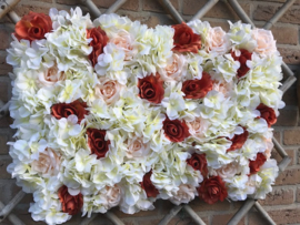 Flower wall/bloemenwand paneel 40x60 cm, multi color