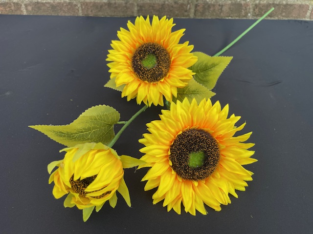 Kunstbloemen zonnebloemen hoogte 85 cm diameter 15 cm