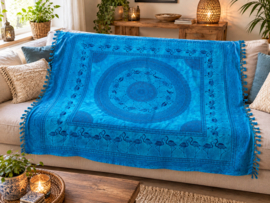 Mandala doeken/kleden uit India 210x240 cm wandkleed/bedsprei
