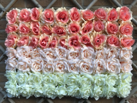 Flower wall/bloemenwand paneel 40x60 cm, horizontaal design