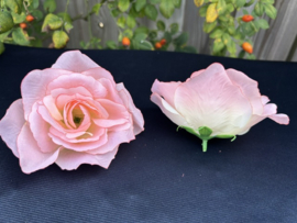 Kunstbloemen Franse rozen roze, diameter 12 cm