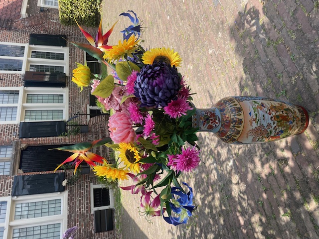 Kunstbloemen mix boeket groot "strelitzia"
