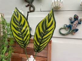 Kunstplanten blad van de croton plant 20x9 cm