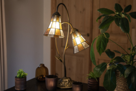 Tiffany bureaulamp, tafellamp met 2 lichtbronnen