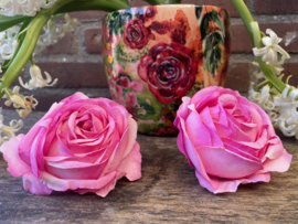 Kunstbloemen, pioenrozen licht roze diameter 10 cm