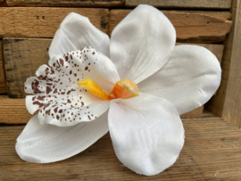 Kunstbloemen orchidee wit, diameter 12 cm