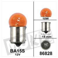 Lamp BA15S 12V10W oranje