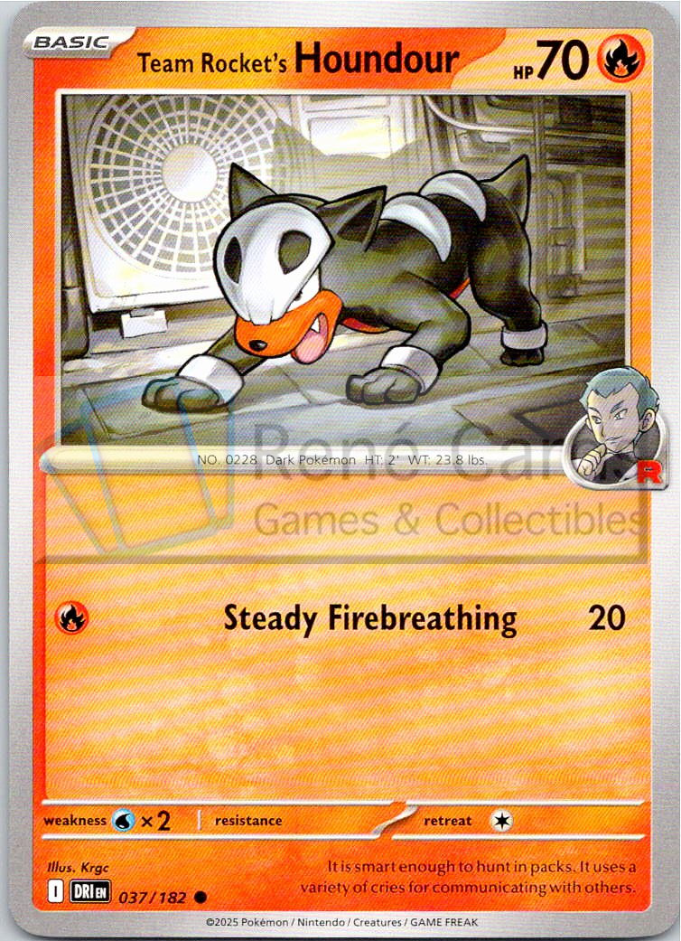 Team Rocket's Houndour - DRI  - 037/182