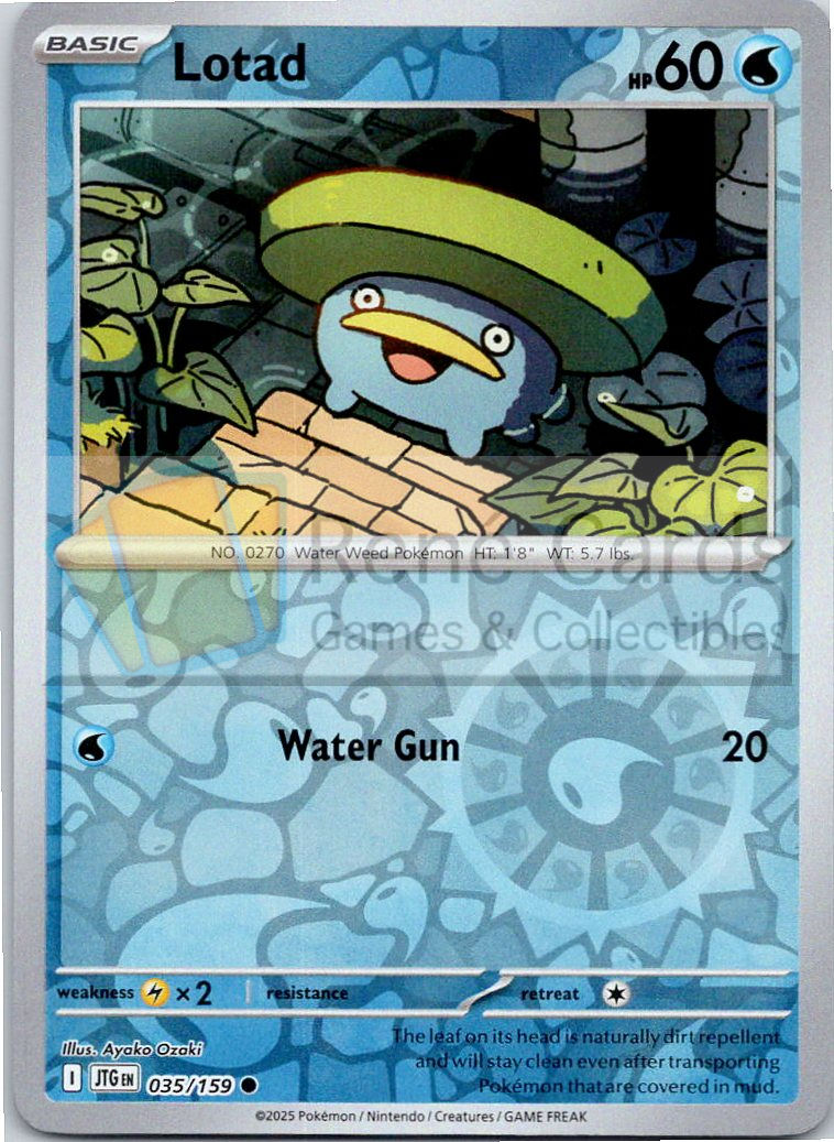 Lotad - JTG  - 035/159 - Reverse